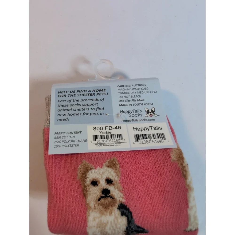 Happy Tails Yorkie Socks Pet Lovers One‎ Size Fit Most